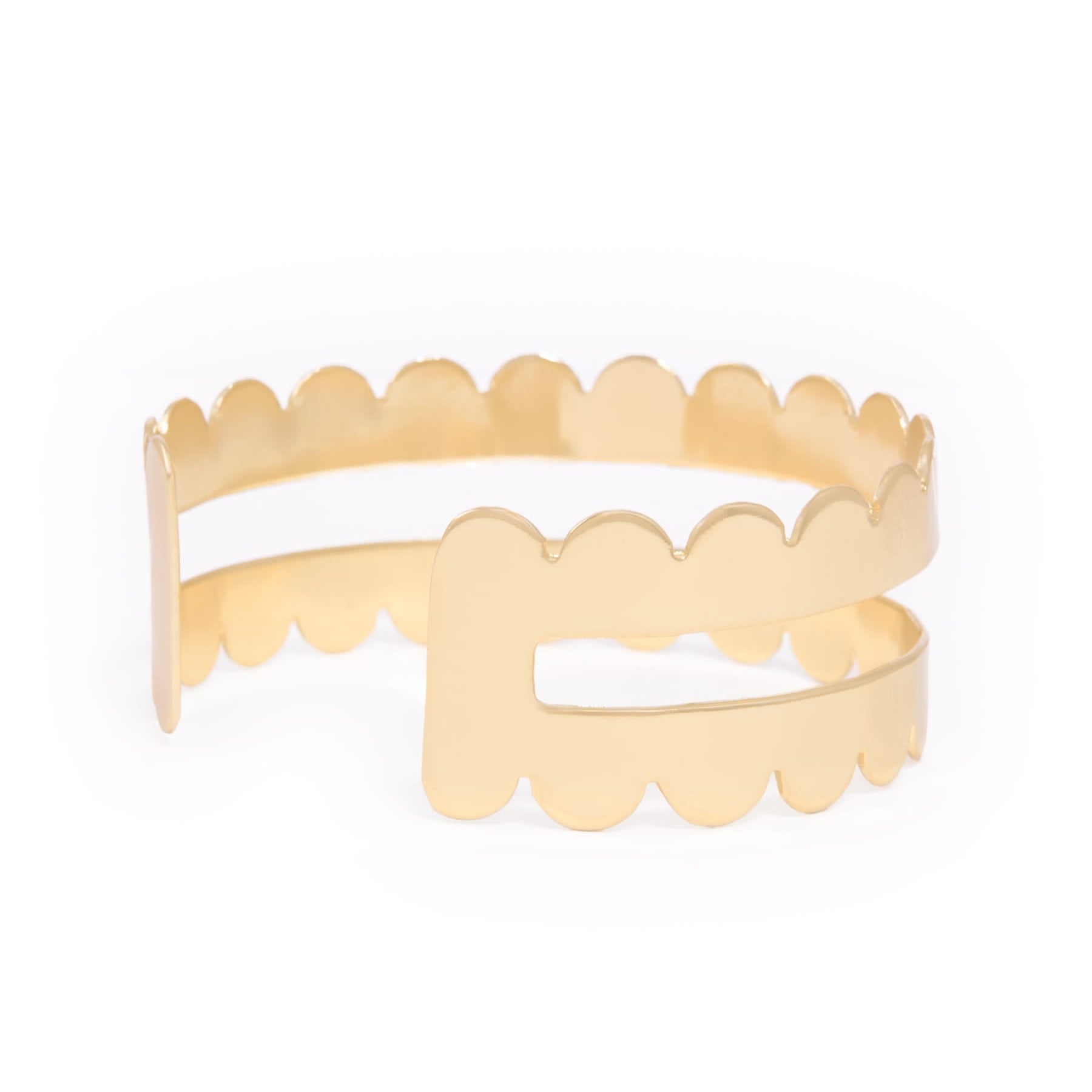 Remi Scalloped Edge Cuff Brass Cuff