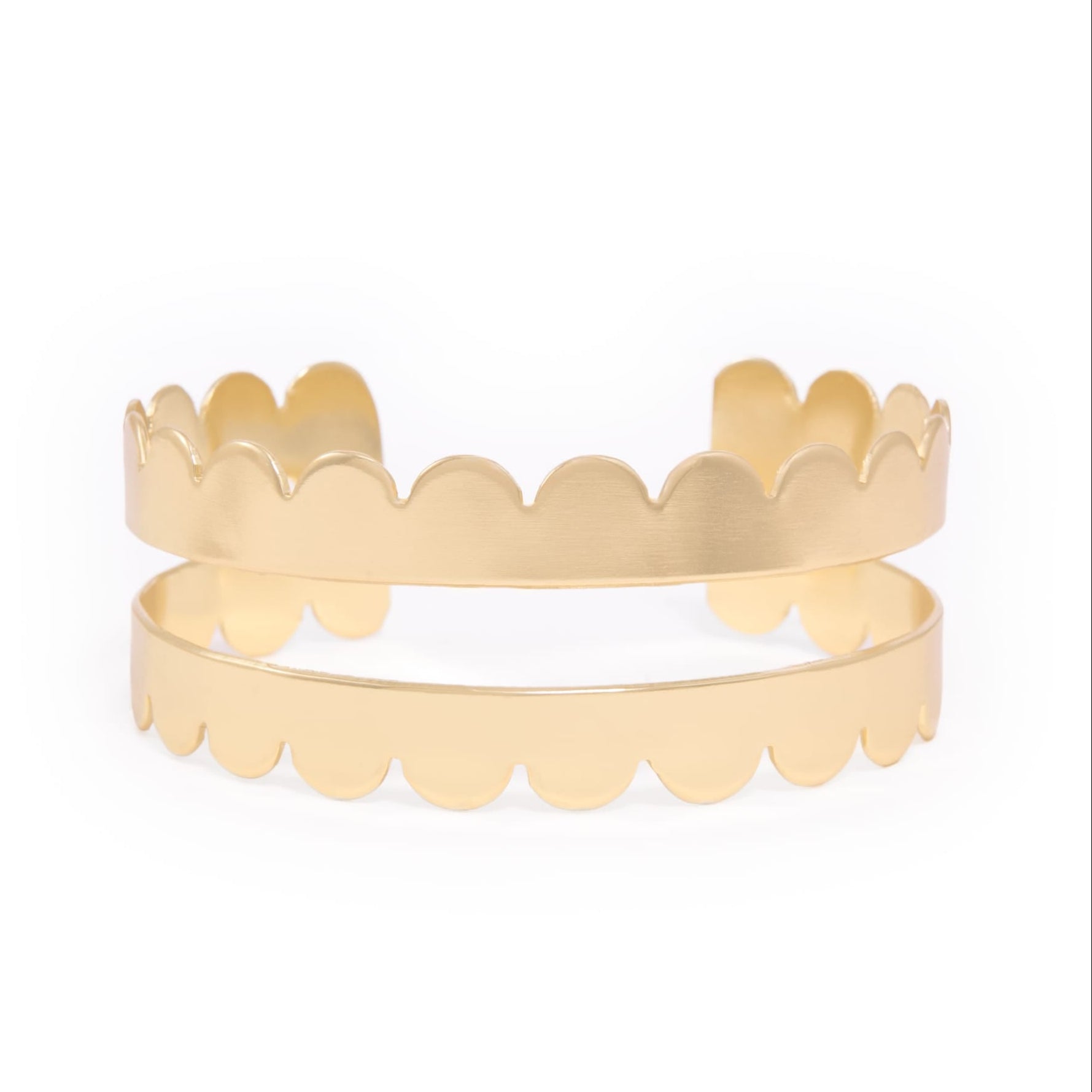 Remi Scalloped Edge Cuff Brass Cuff