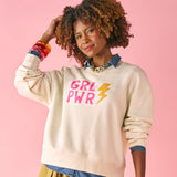 Renee Sweatshirt Grl Pwr In Natural Apparel