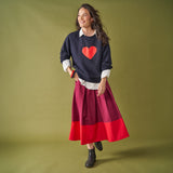 Renee Sweatshirt Heart In Navy Apparel