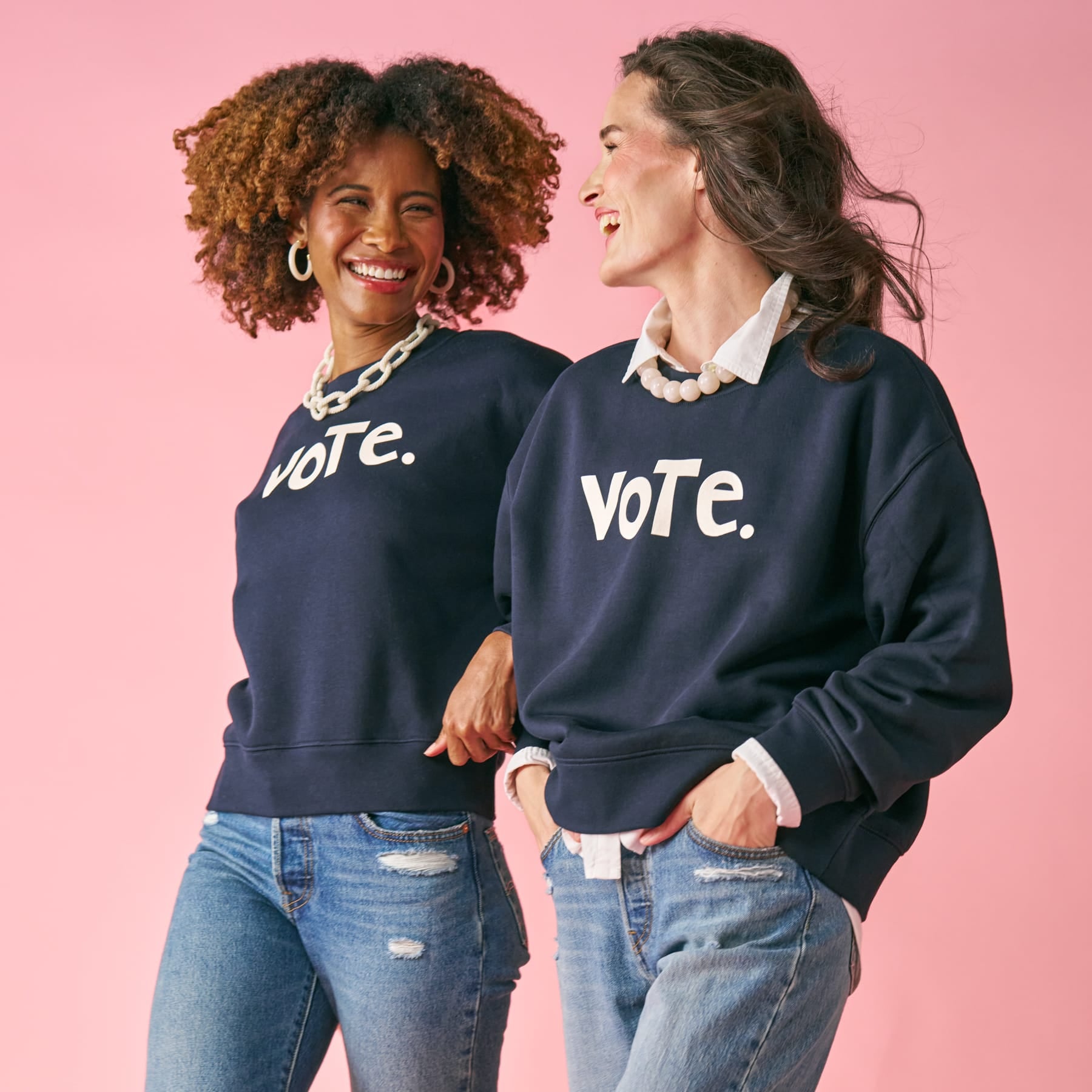 Renee Sweatshirt Vote In Navy Apparel