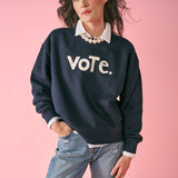 Renee Sweatshirt Vote In Navy Apparel