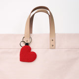 Riley Heart Beaded Bag Charm Red Bag Charm