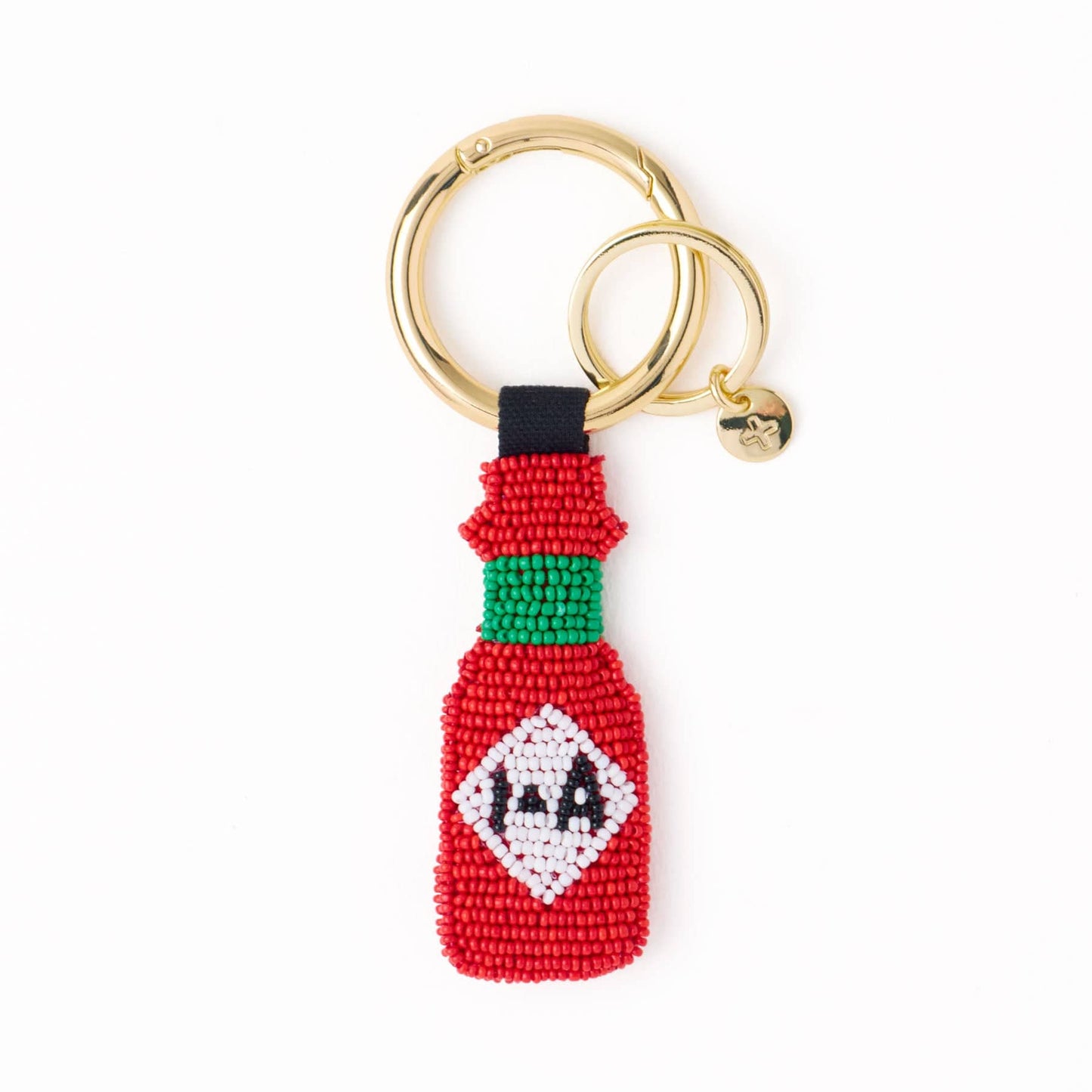 Riley Hot Sauce Beaded Bag Charm Red Key Ring + Bag Charm