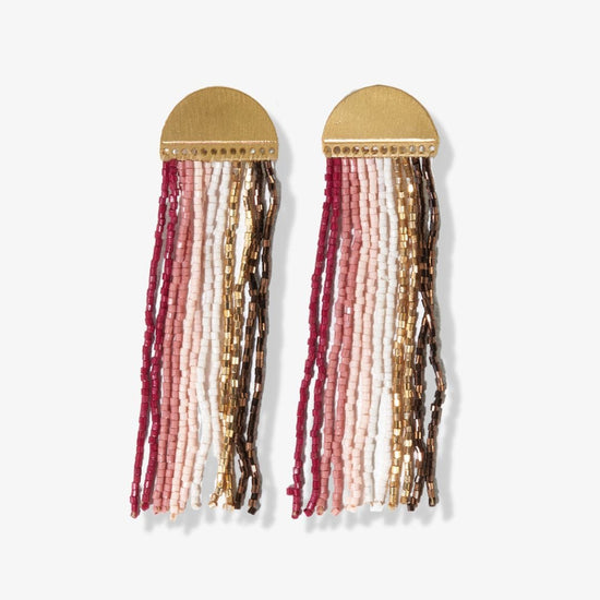 Riley Vertical Striped Earrings Light Pink Earrings