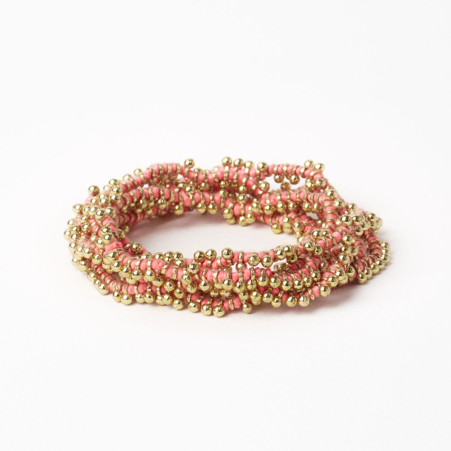 Rosemary Thread With Brass Extra Long Necklace Coral Single Chain