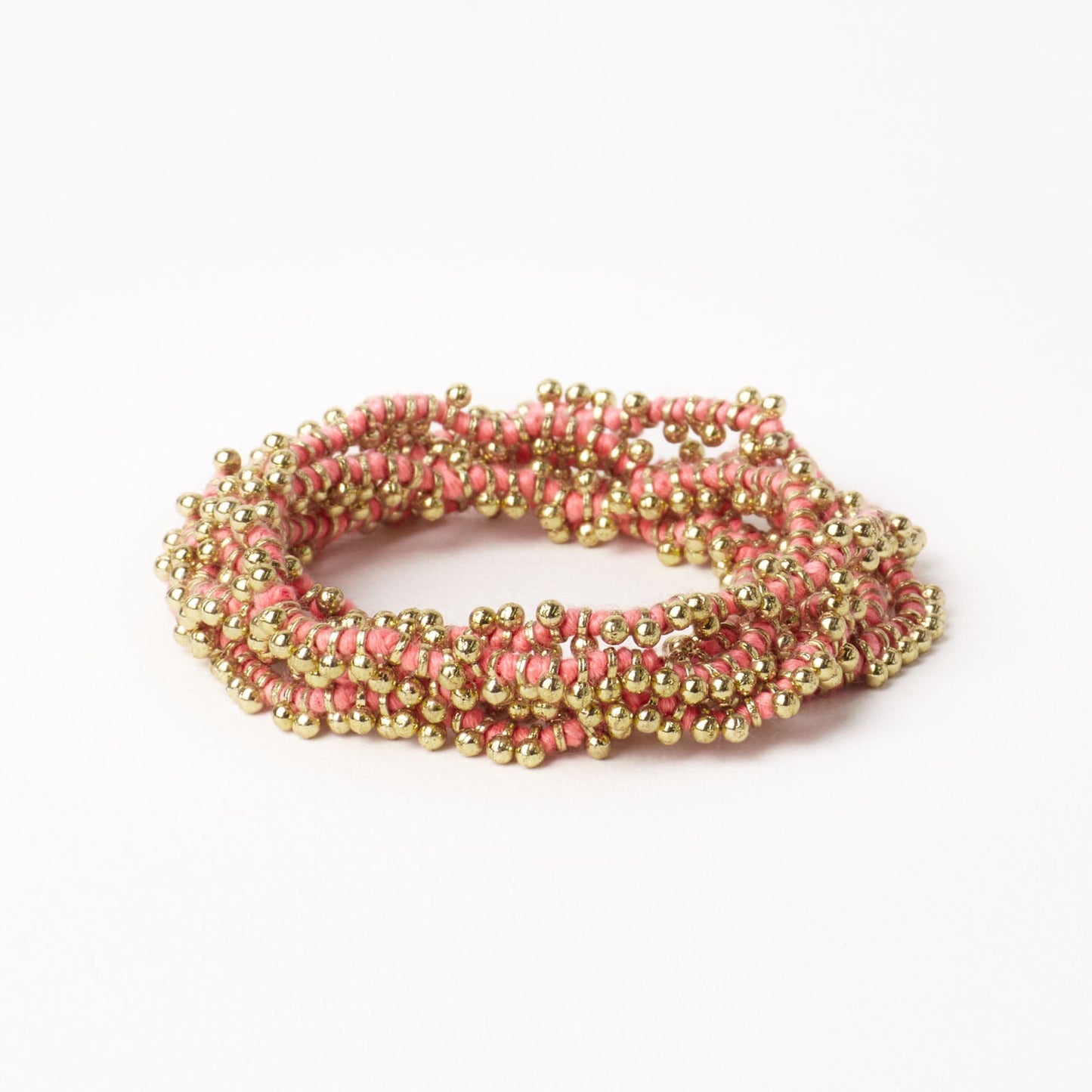 Rosemary Thread With Brass Extra Long Necklace Coral Single Chain