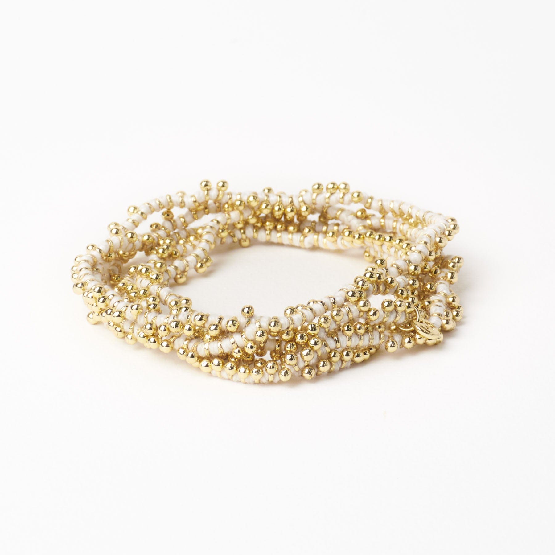 Rosemary Thread With Brass Extra Long Necklace White – INK+ALLOY LLC
