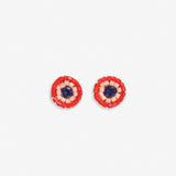Rowan Circles Beaded Post Earrings Poppy