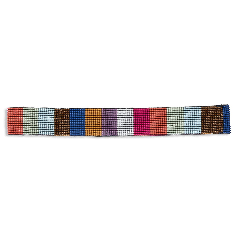 Ryan Color Block Beaded Stretch Hatband Multicolor hat band