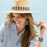 Ryan Mixed Stripes Beaded Hatband St. Tropez Hatband