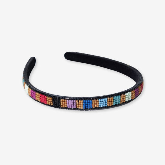 Sadie Vertical Colorblock Thin Luxe Headband Multi-Color HEADBAND
