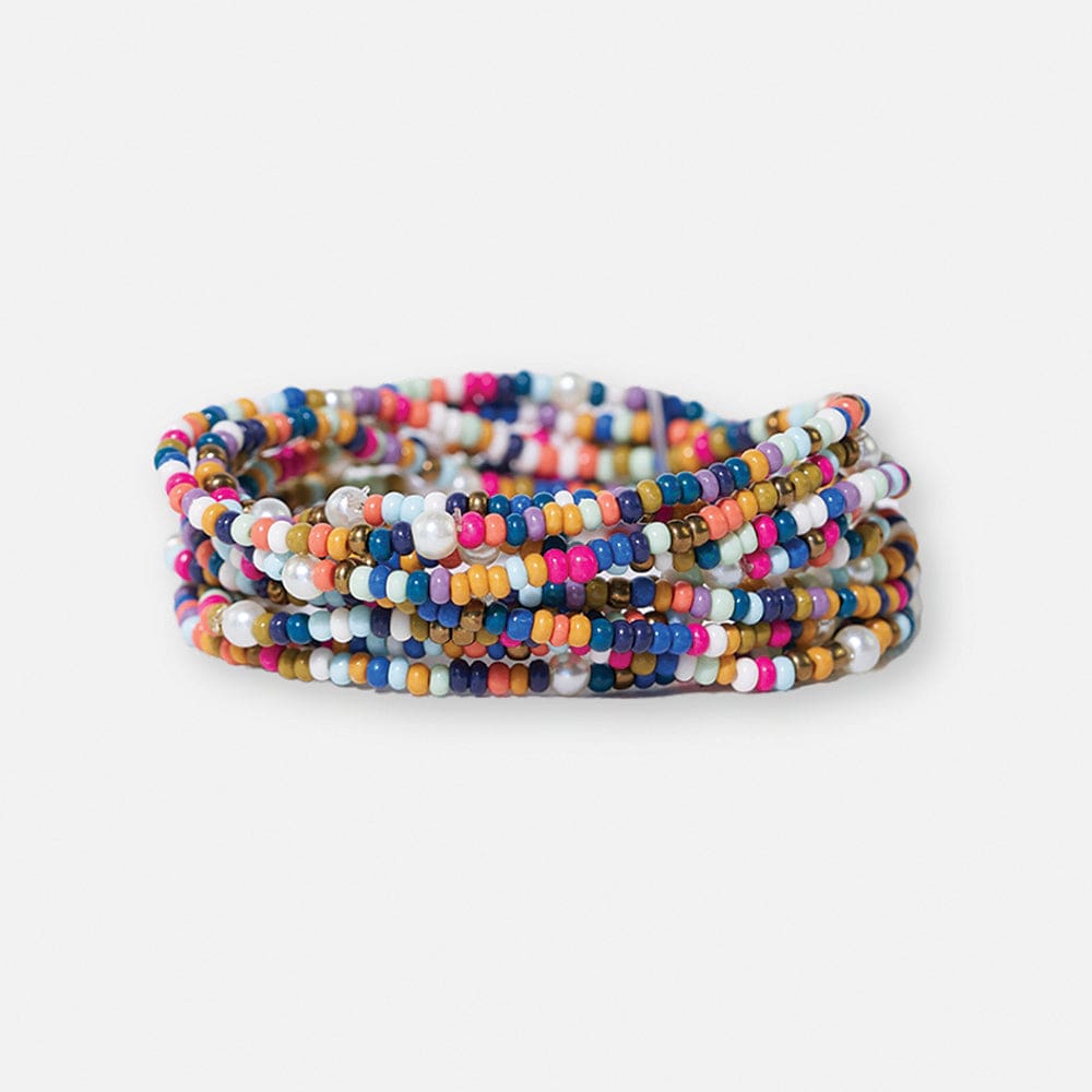 Multicolour Strands Sage Confetti Beaded 10 Strand Stretch Bracelets Rainbow – INK+ALLOY LLC