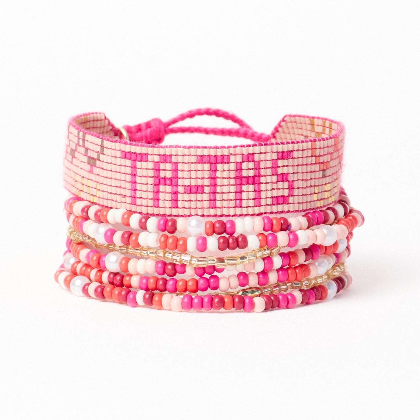 Sage + Gabby TA-TA's Bracelet Stack Pink + Port Bracelet