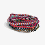 Sage Two Tone Beaded 10 Strand Stretch Bracelets Multicolor Bracelet