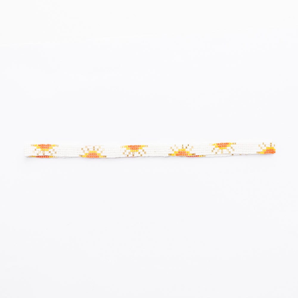 Sarah Sun Beaded Stretch Hatband Ivory Hatband