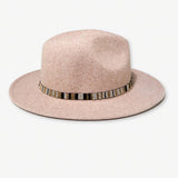 Sarah Vertical Stripes Beaded Stretch Hat Band Black Hat Band