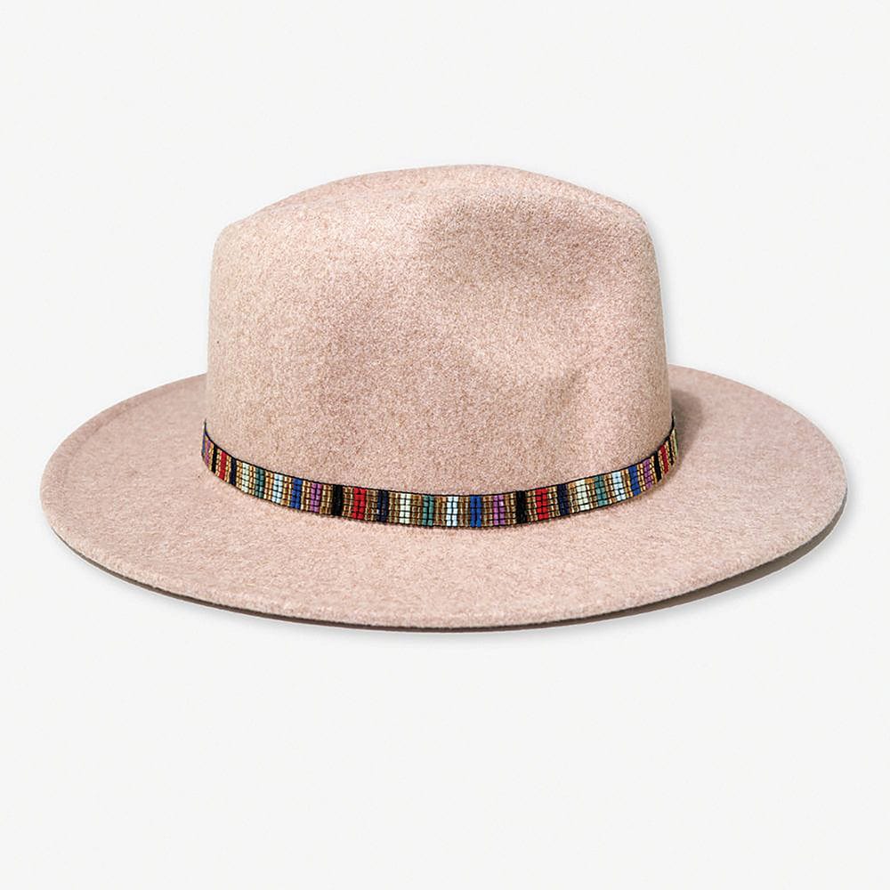 Sarah Vertical Stripes Beaded Stretch Hat Band Multicolor Hat Band