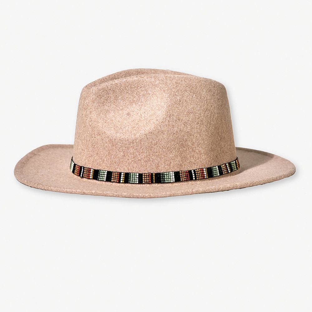 Sarah Vertical Stripes Luxe Stretch Hatband Greens + Rust SKINNY STRETCH