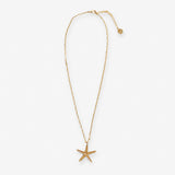 Sienna Starfish Pendant Necklace Brass