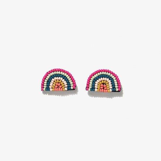 Sophia Rainbow Beaded Post Earrings Rainbow Earrings
