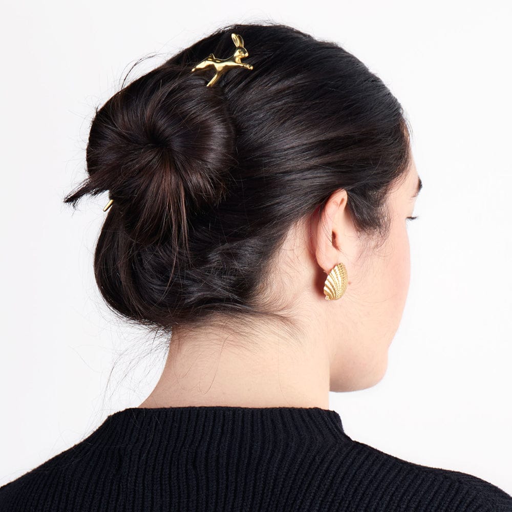 Sutton Bunny Hair Stick Brass Hair Stick