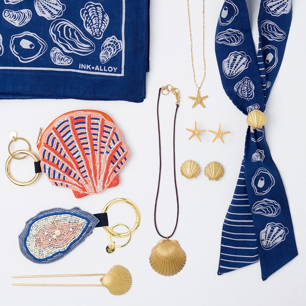 Sutton Shell Hair Stick Brass Hair Stick