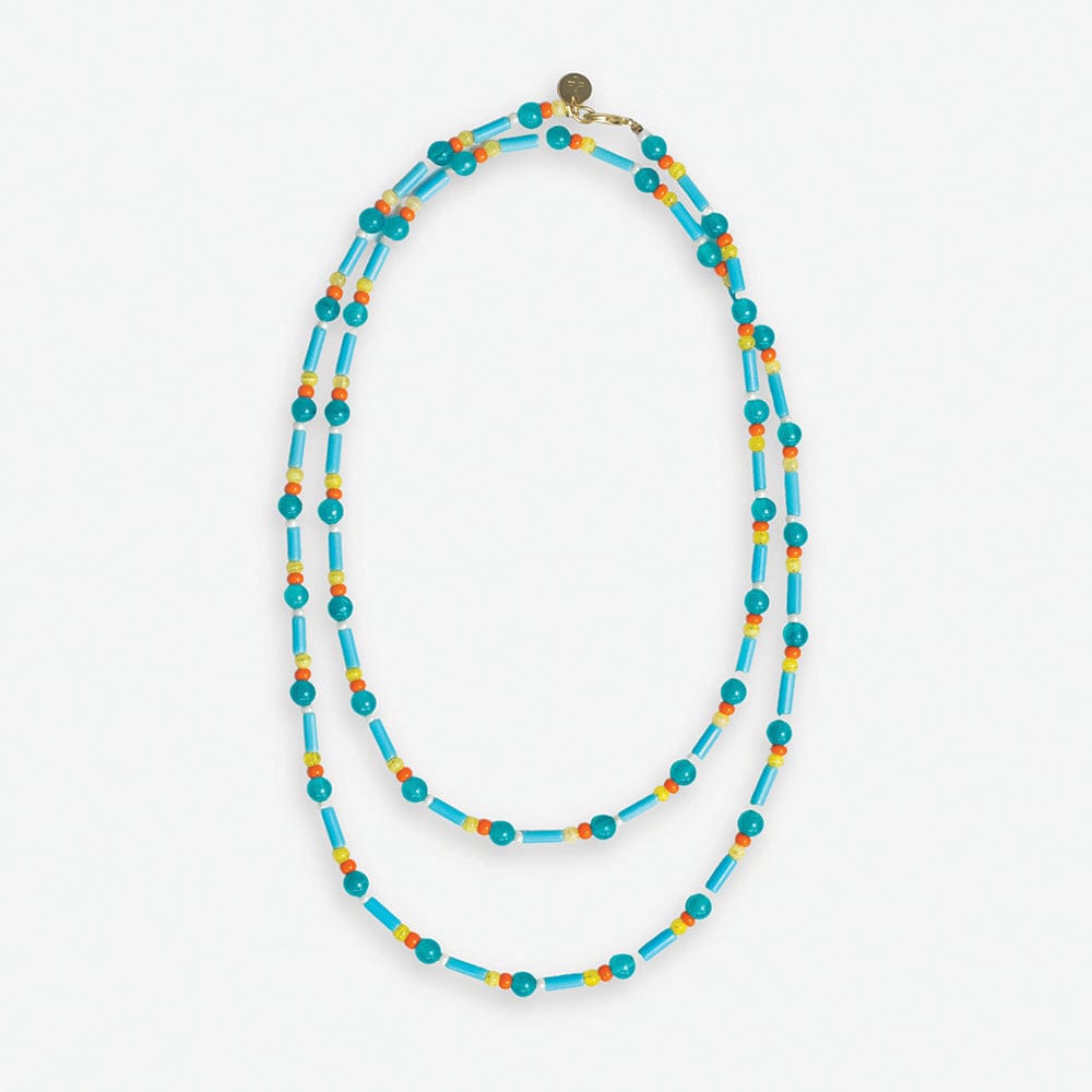Sylvia Mixed Beads And Stones Long Necklace Amalfi