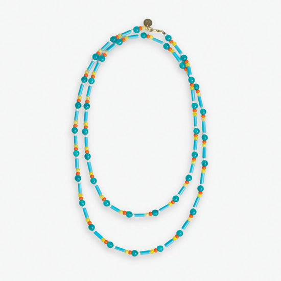 Sylvia Mixed Beads And Stones Long Necklace Amalfi