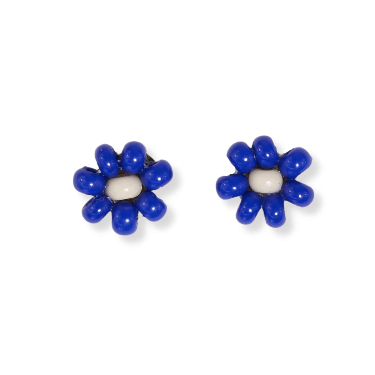 Tina Two Color Beaded Post Earrings Lapis – INK+ALLOY, LLC