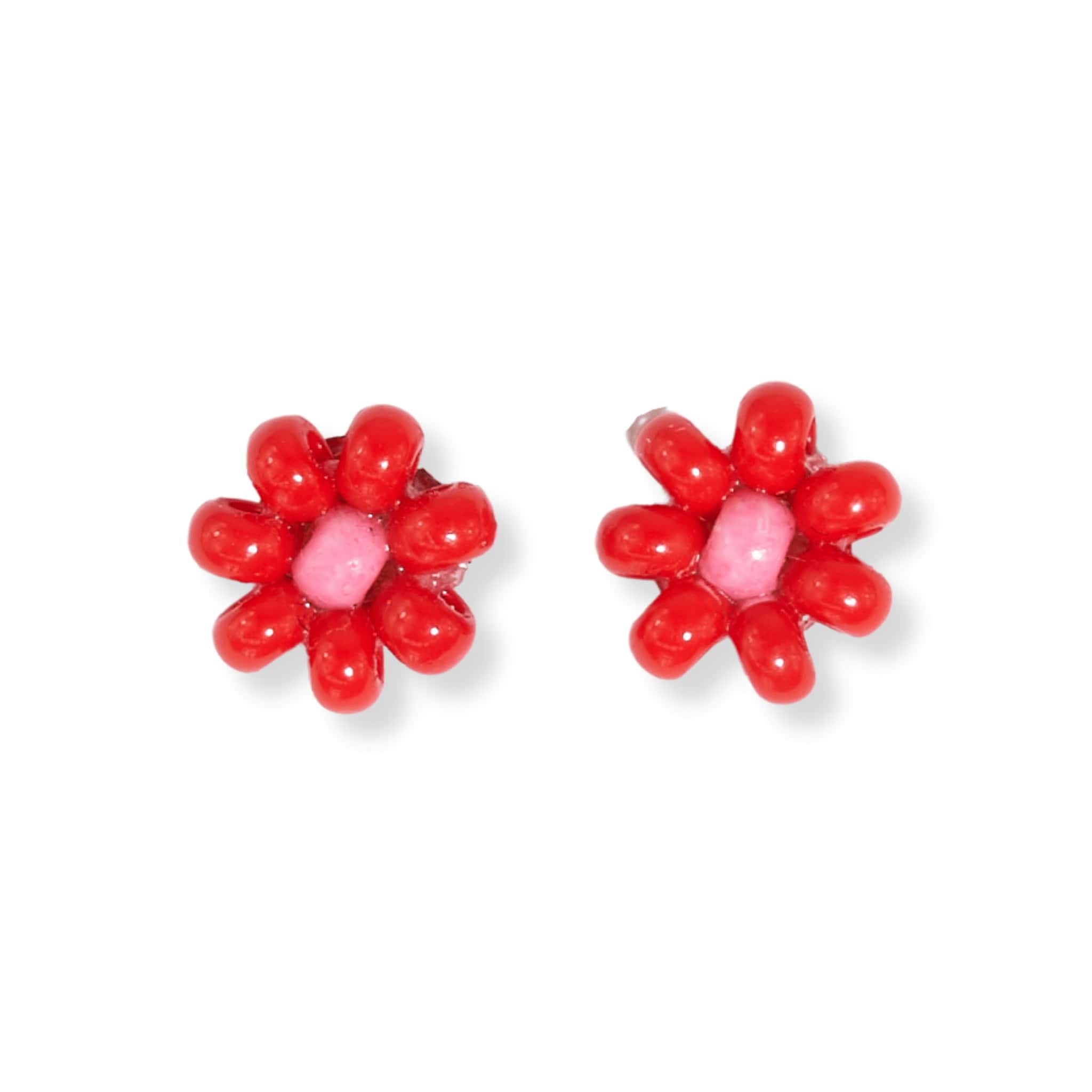 Fancy Gold-Plated Stones Studded Floral Drop Earrings in Red Color at Rs  189/pair in Ghaziabad