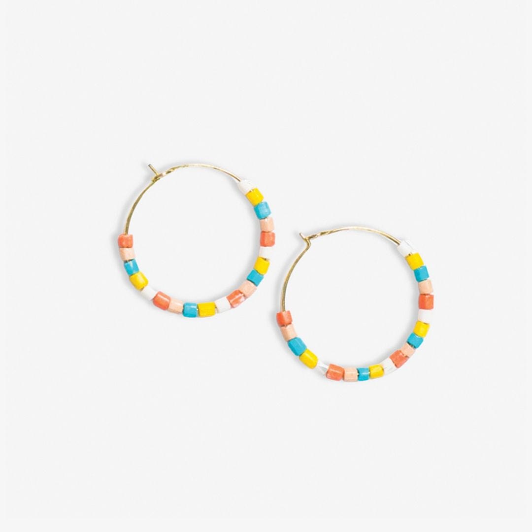 Victoria Mixed Beaded Hoop Earrings Amalfi Hoops