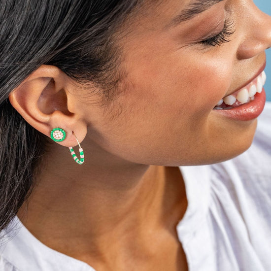 Victoria Mixed Beaded Hoop Earrings Rio Hoops