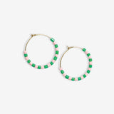Victoria Mixed Beaded Hoop Earrings St. Tropez Hoops