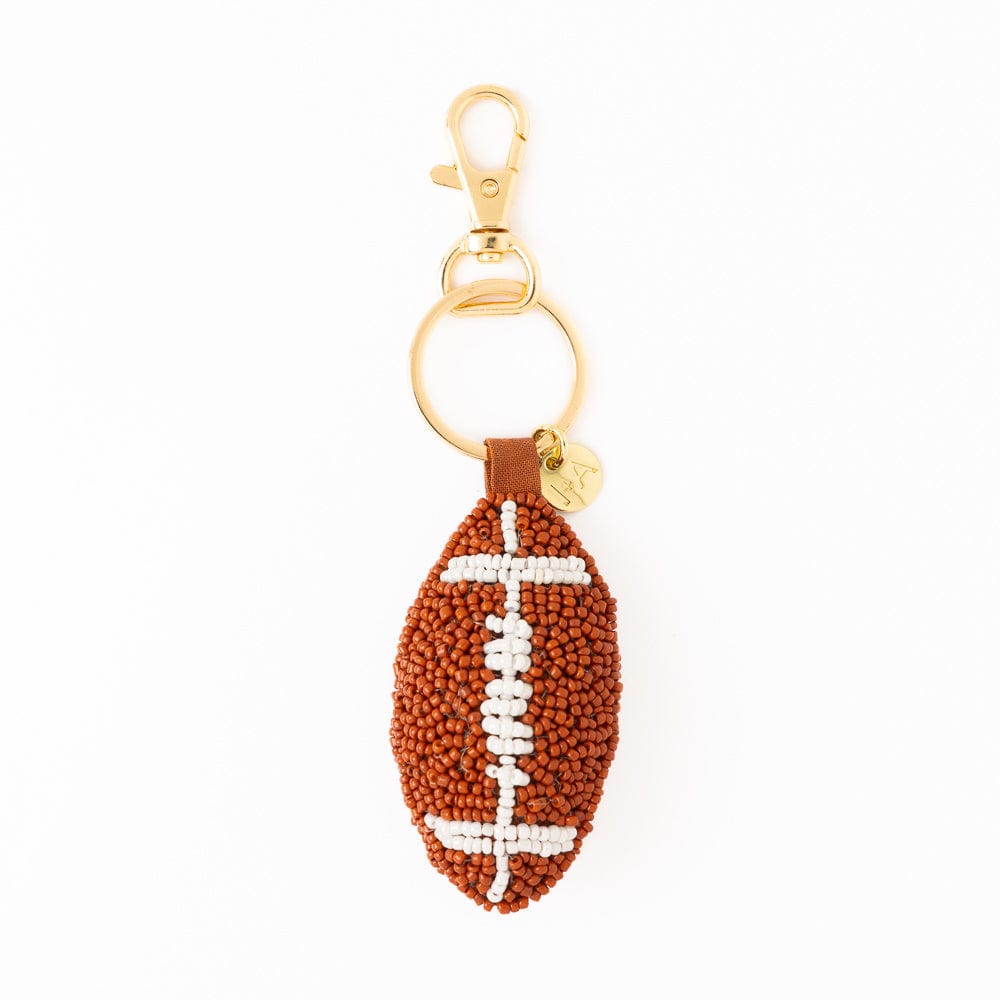Violet Football Beaded Bag Charm Key Ring + Bag Charm