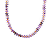 Vivianne Amethyst With Carnelian Necklace 18" Single Chain