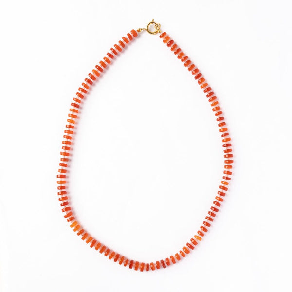 Vivianne Carnelian With Rose Quartz Necklace 18