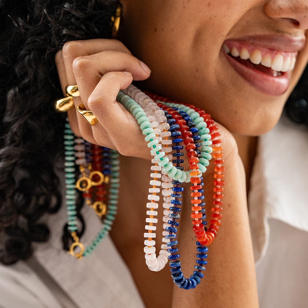 Vivianne Lapis With Garnet Necklace 18