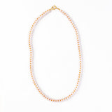 Vivianne Rose Quartz Disc With Carnelian Necklace 18" Single Chain