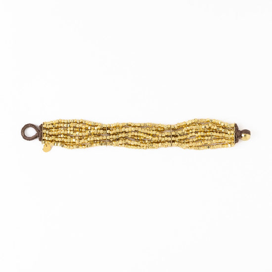 Wanda 8-Strand Cuff Bracelet Gold Multi Layered