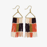 Whitney Patchwork Beaded Fringe Earrings Jaipur