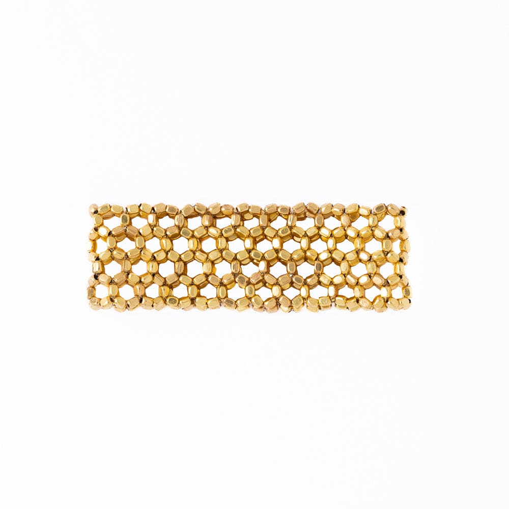 Winnie Small Bead Stretch Bracelet Brass Stretch