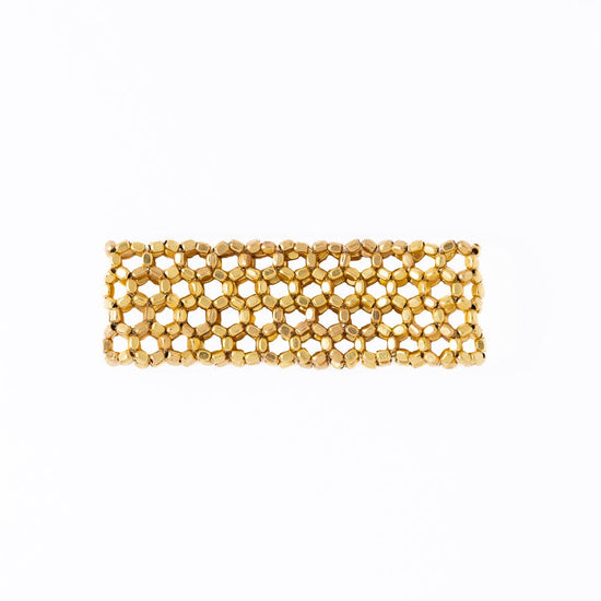Winnie Small Bead Stretch Bracelet Brass Stretch