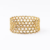 Winnie Small Bead Stretch Bracelet Brass Stretch
