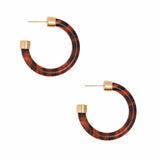 Winona Shiny Resin Hoop Earrings Tortoise Hoop