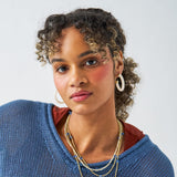 Winona Shiny Resin Hoop Earrings White Hoop