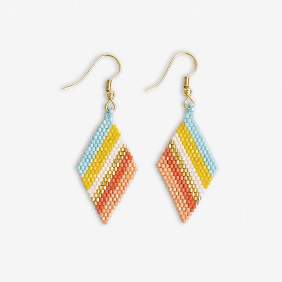 Zelda Angled Stripe Diamond Earrings Amalfi DROP