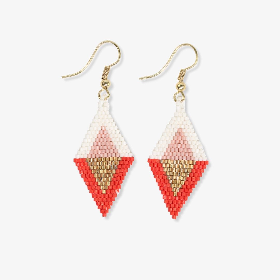 Zelda Flipped Triangle Diamond Earrings Poppy DROP