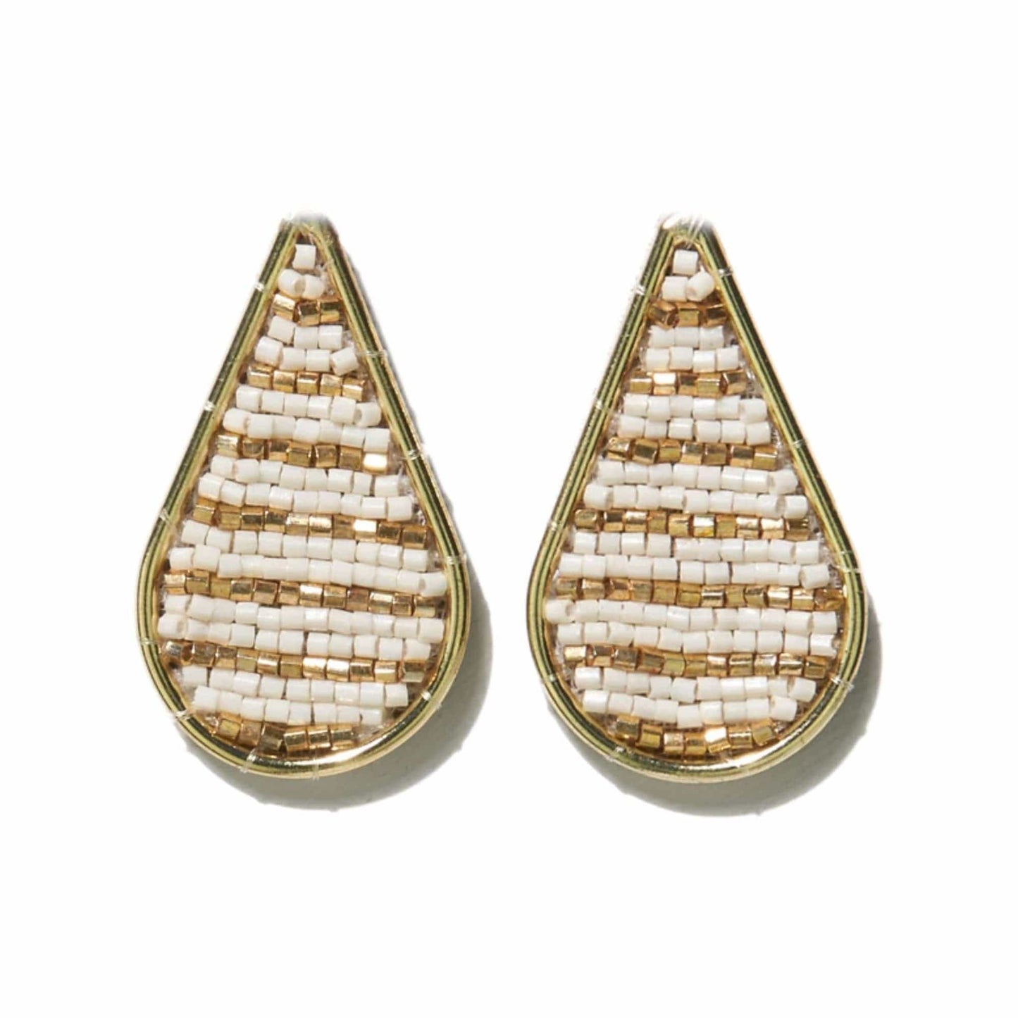 Load image into Gallery viewer, Zoe Horizontal Striped Earrings Gold Earrings
