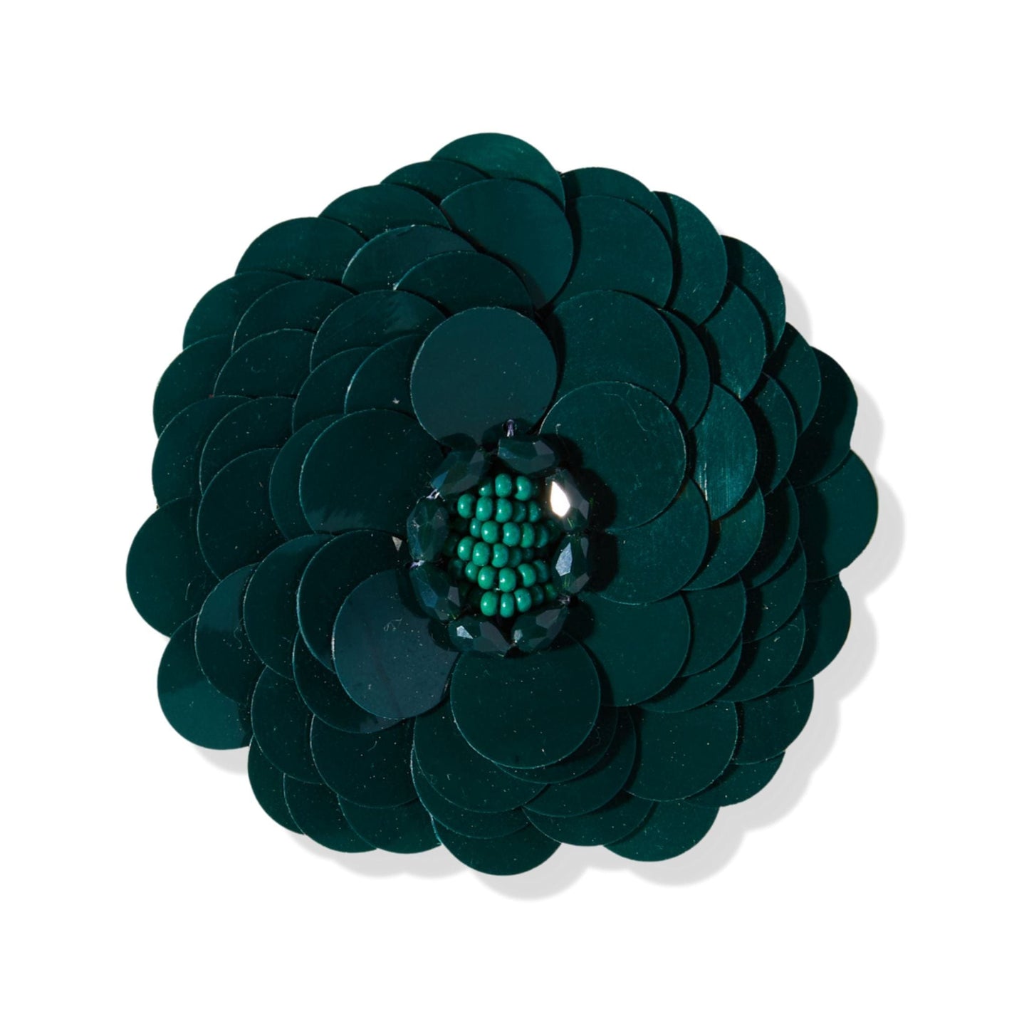 Load image into Gallery viewer, Emerald Flower Brooch Barrette Combo hair accessory
